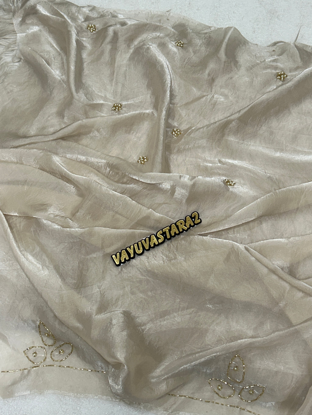 Space Silk hand work saree 1043