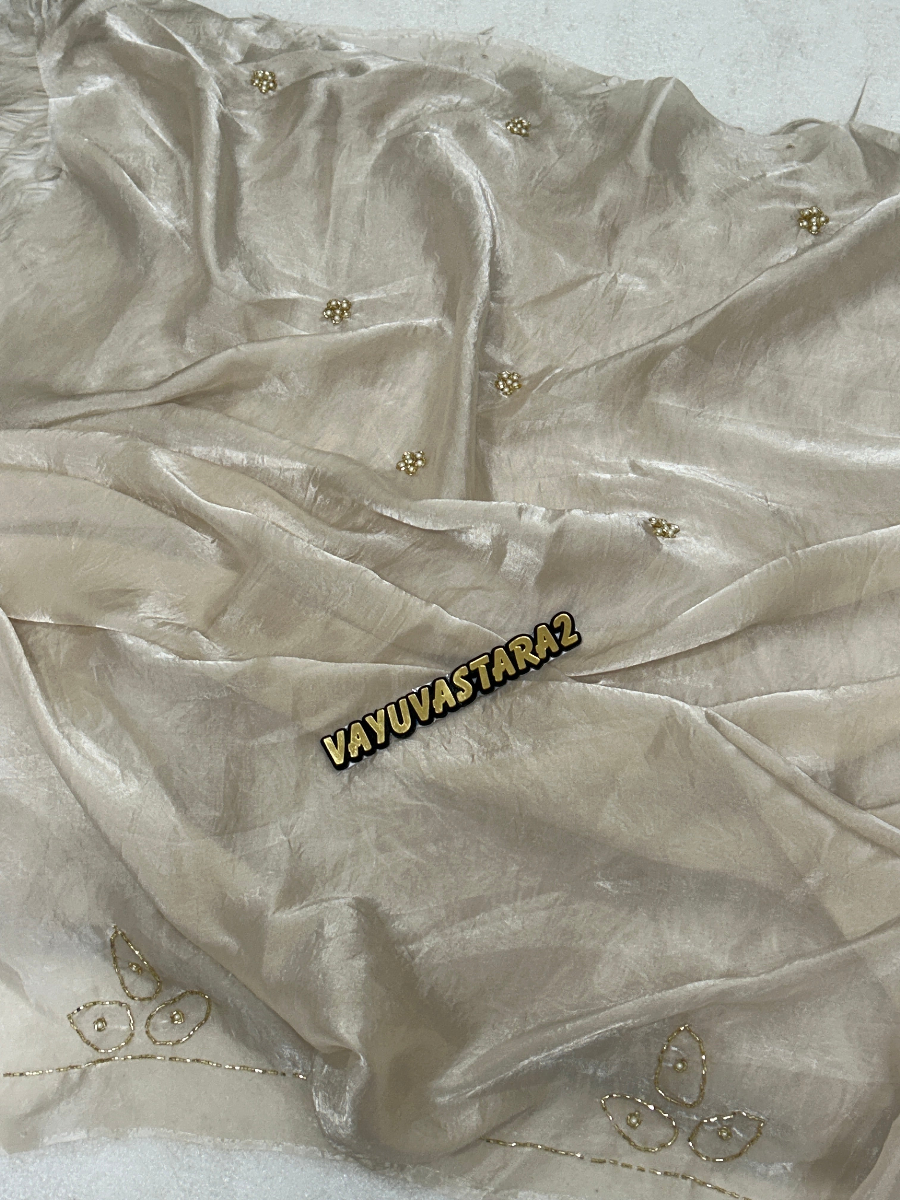 Space Silk hand work saree 1043