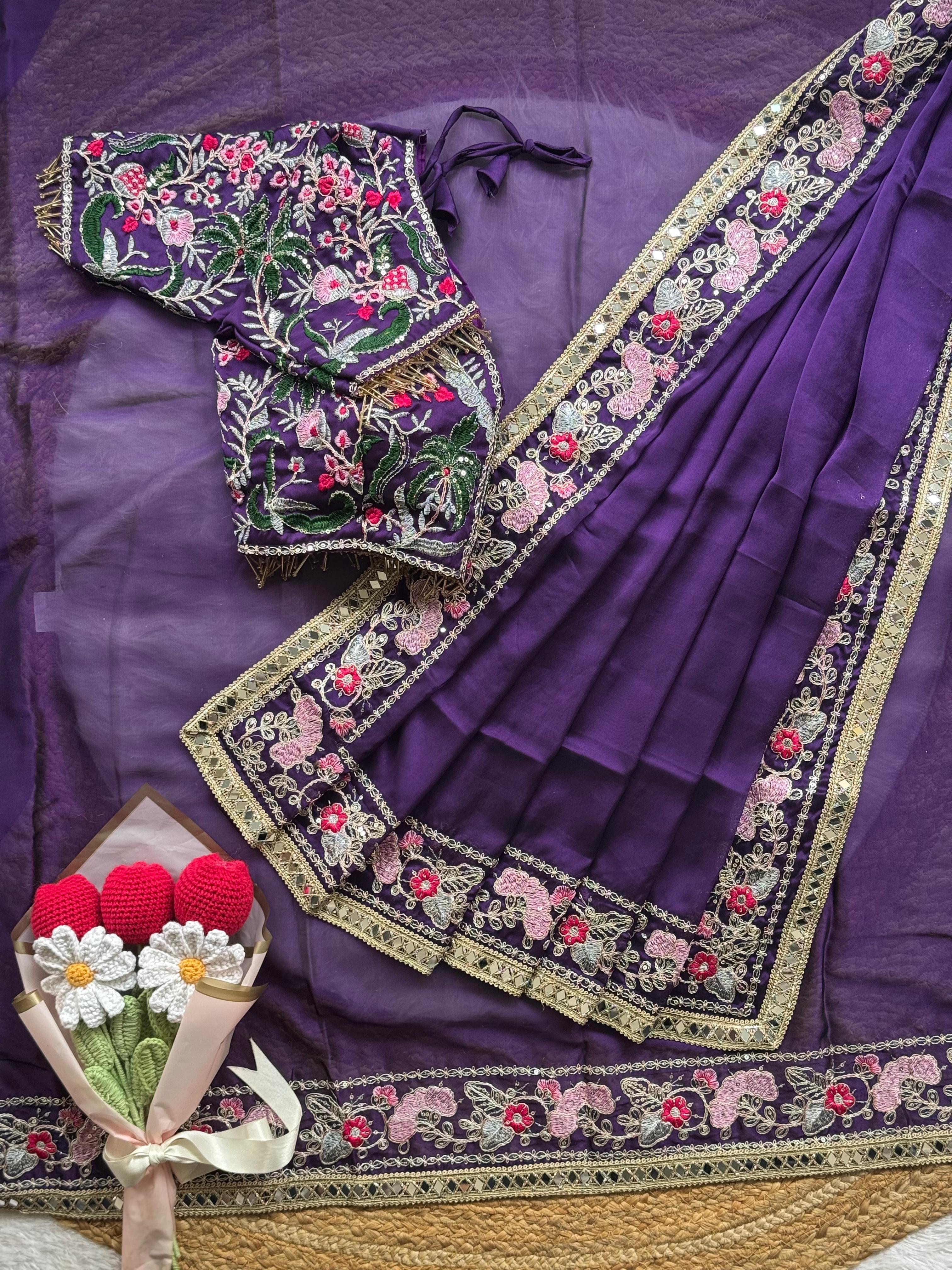 Rangoli slik saree AP 1009