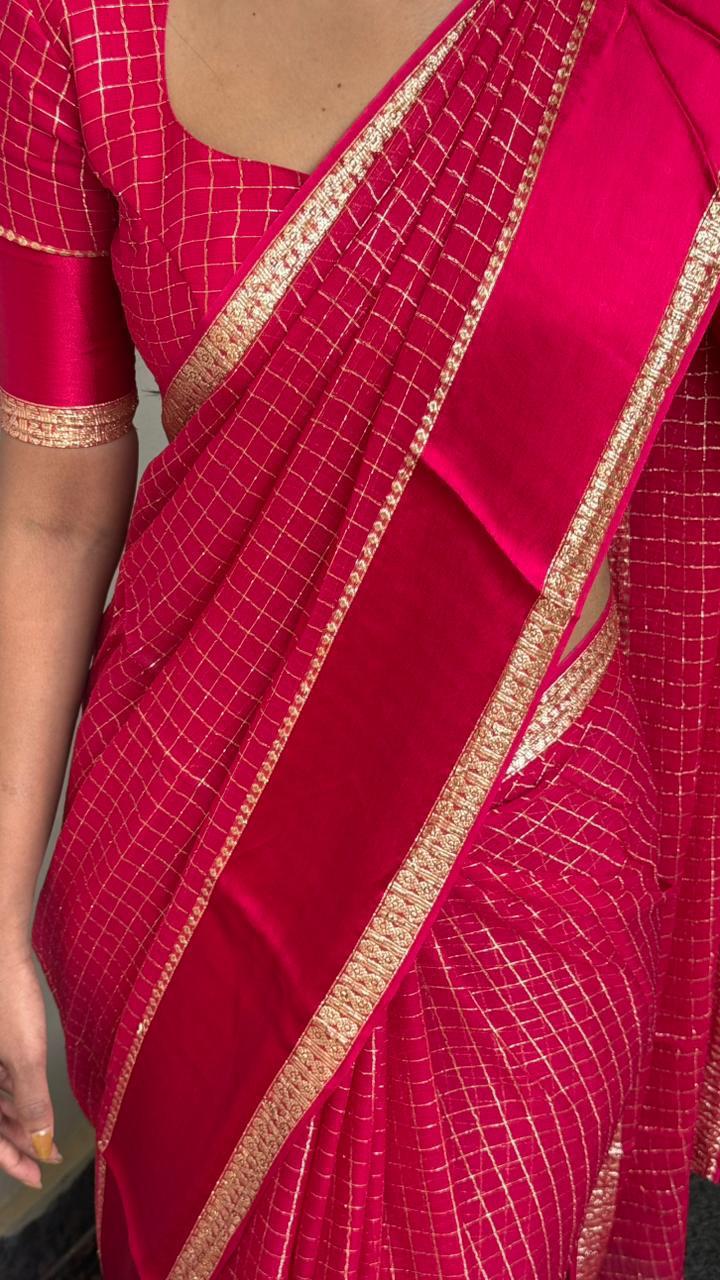 Viscos gorget saree INP 1014