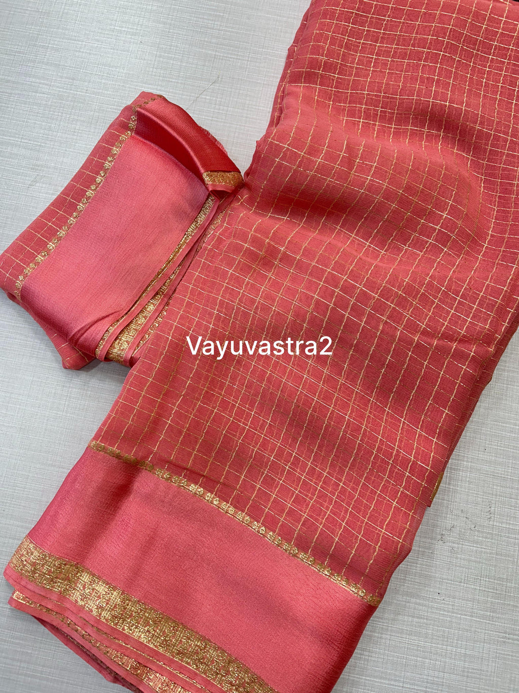 Viscos gorget saree INP 1014
