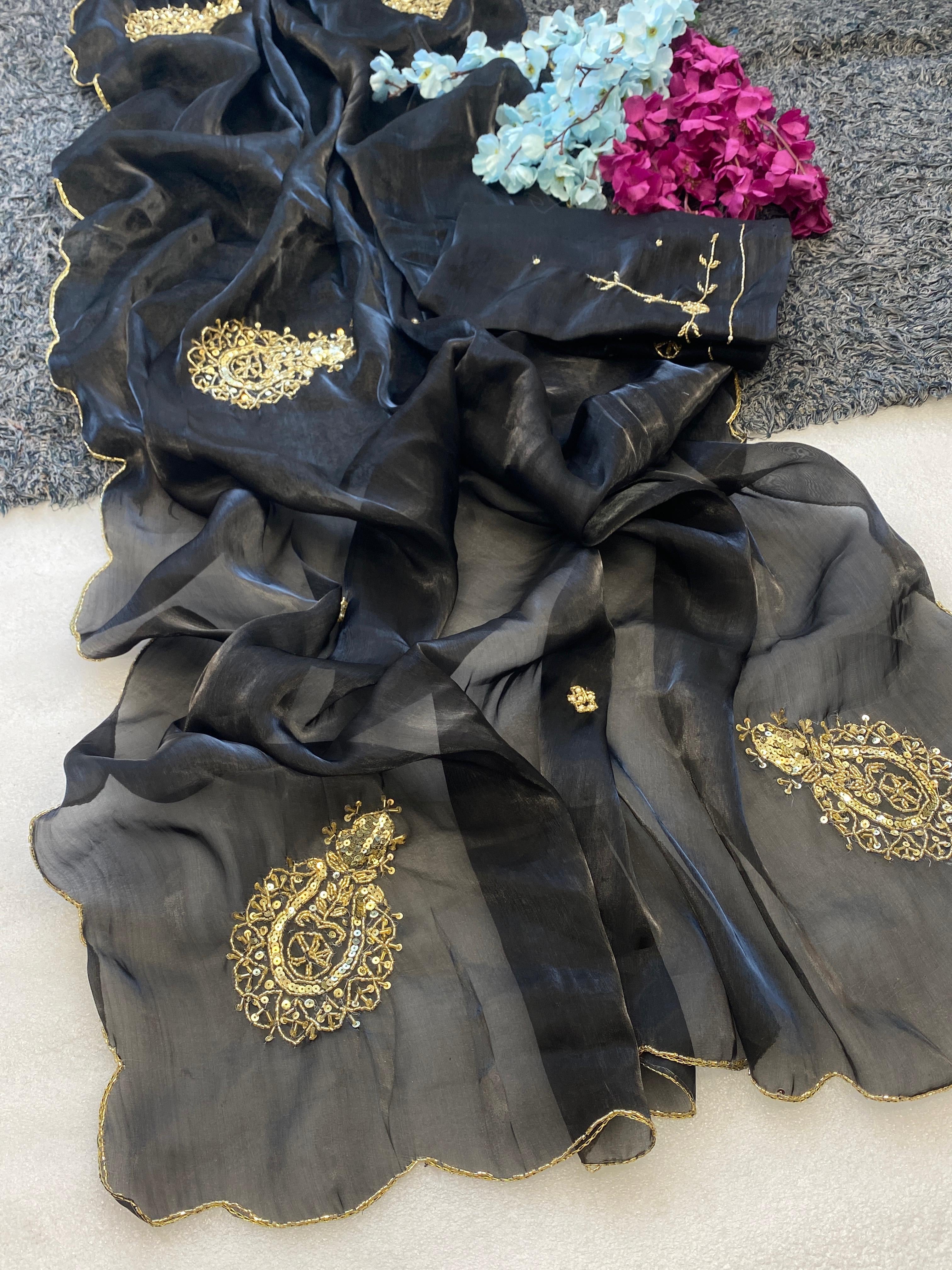 Hand work saree PRT 1013