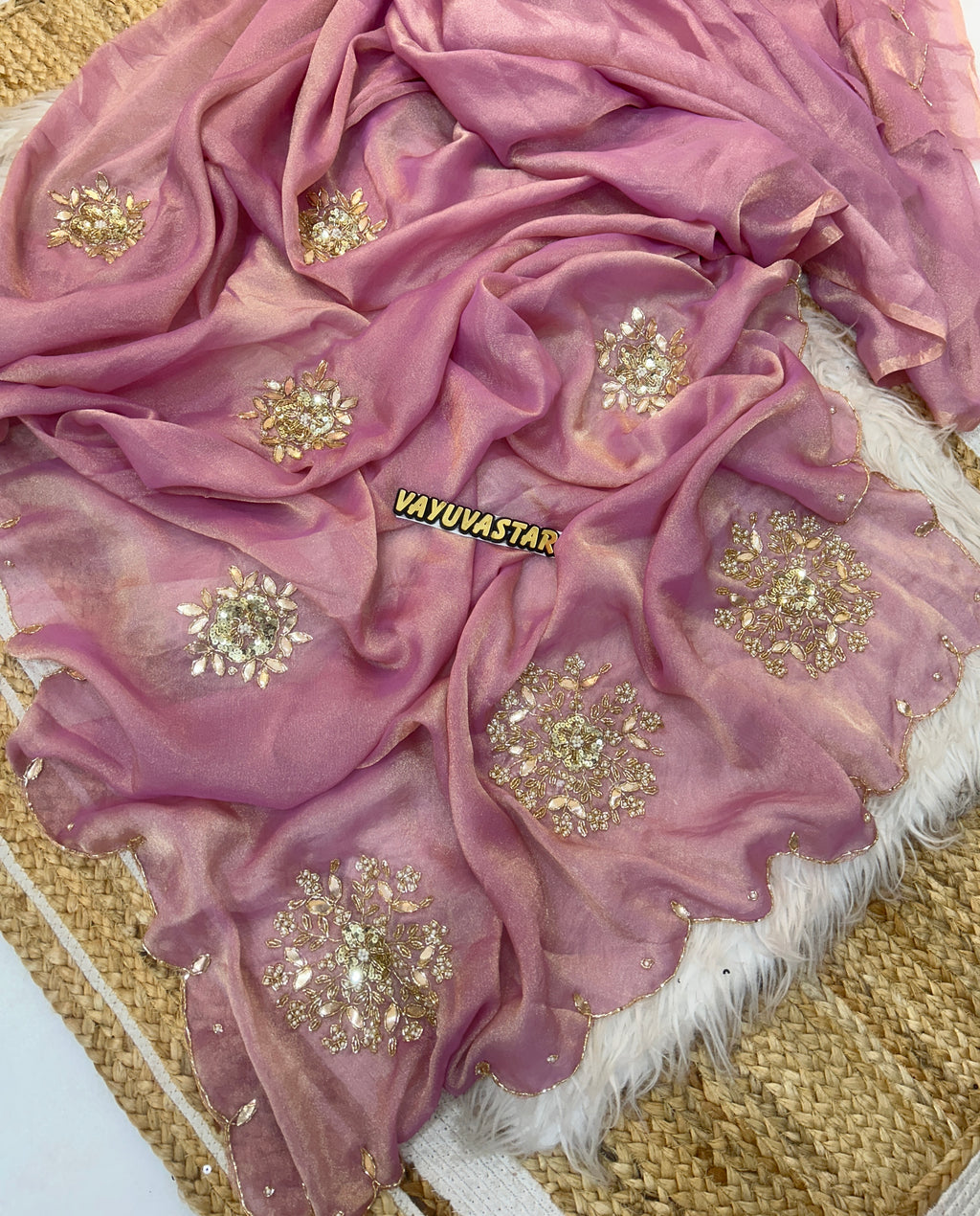 Tissue slik saree 1055