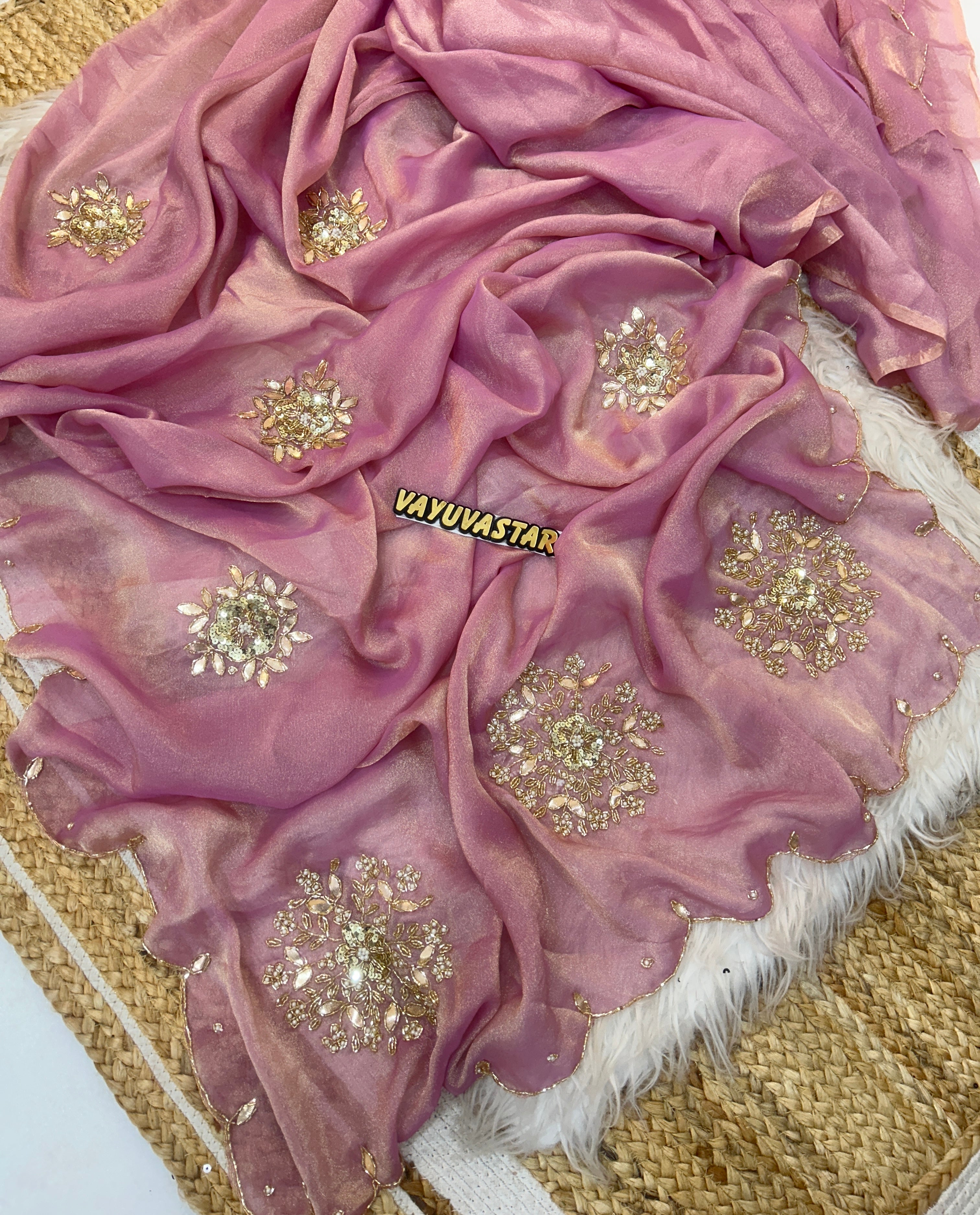 Tissue slik saree 1055