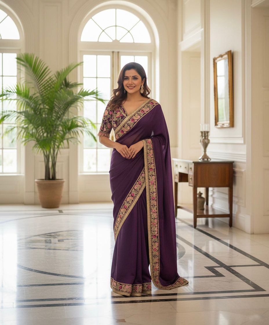 Rangoli slik saree AP 1009