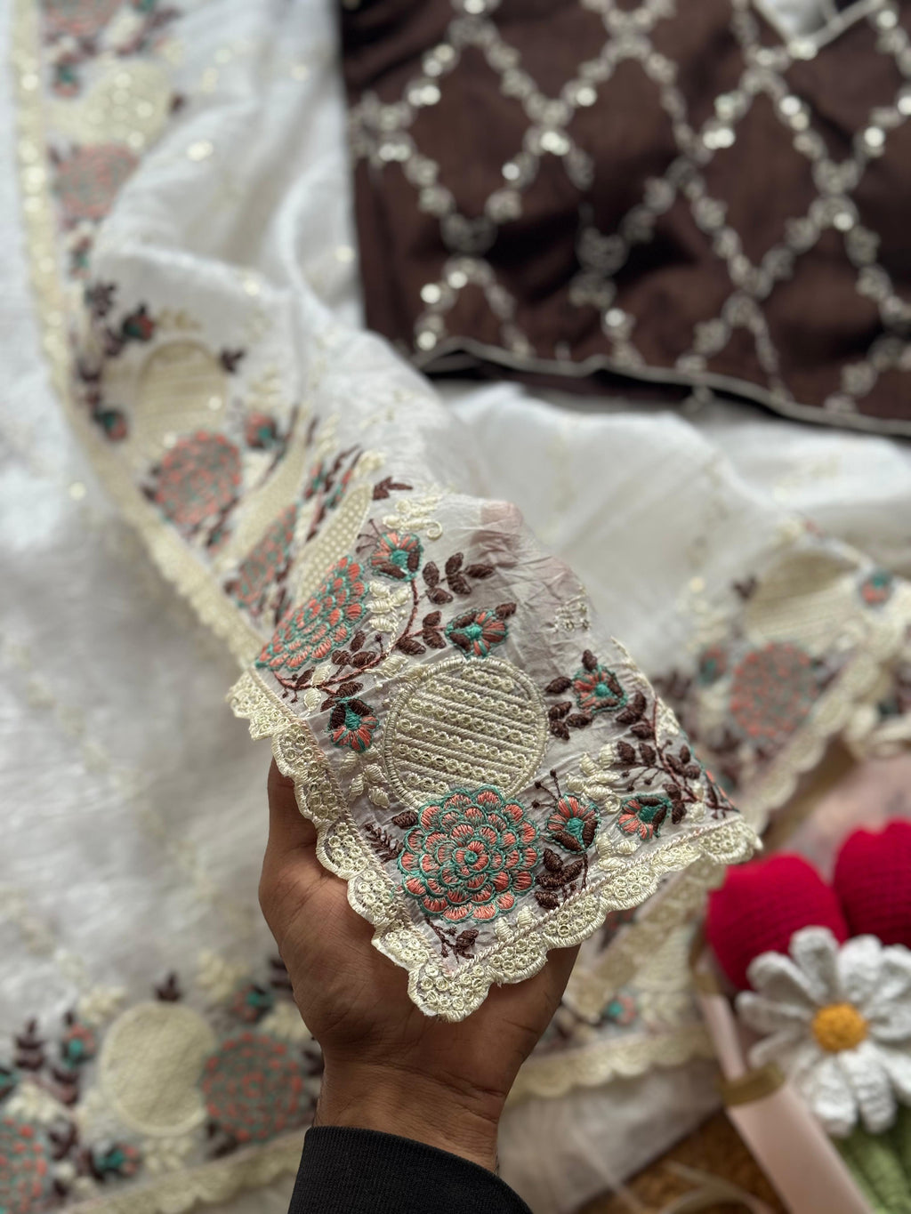 Cruch saree 1034 unstitch blouses