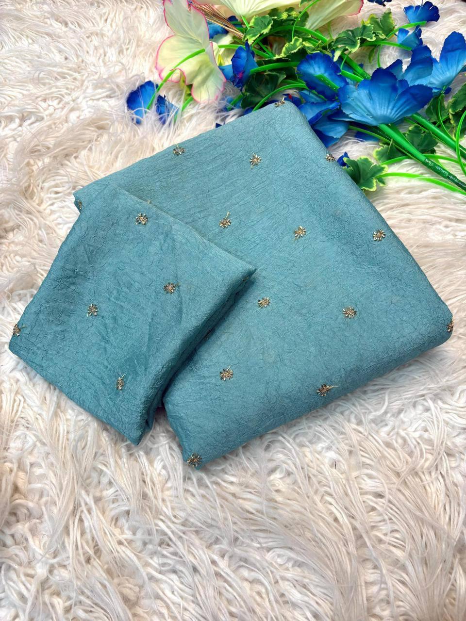 Crush chiffon saree INP 1016