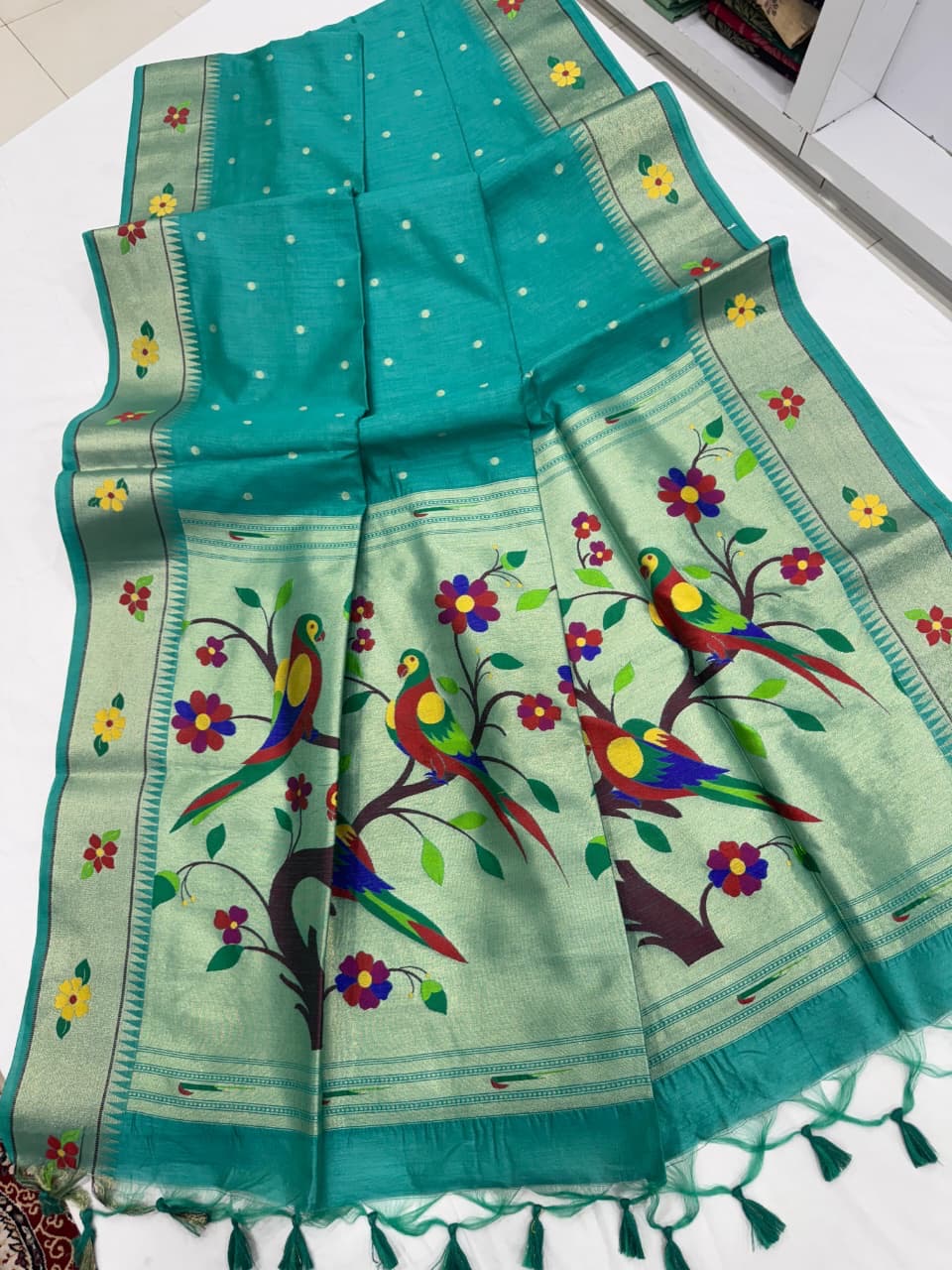 Khadi slik saree ADN 1012