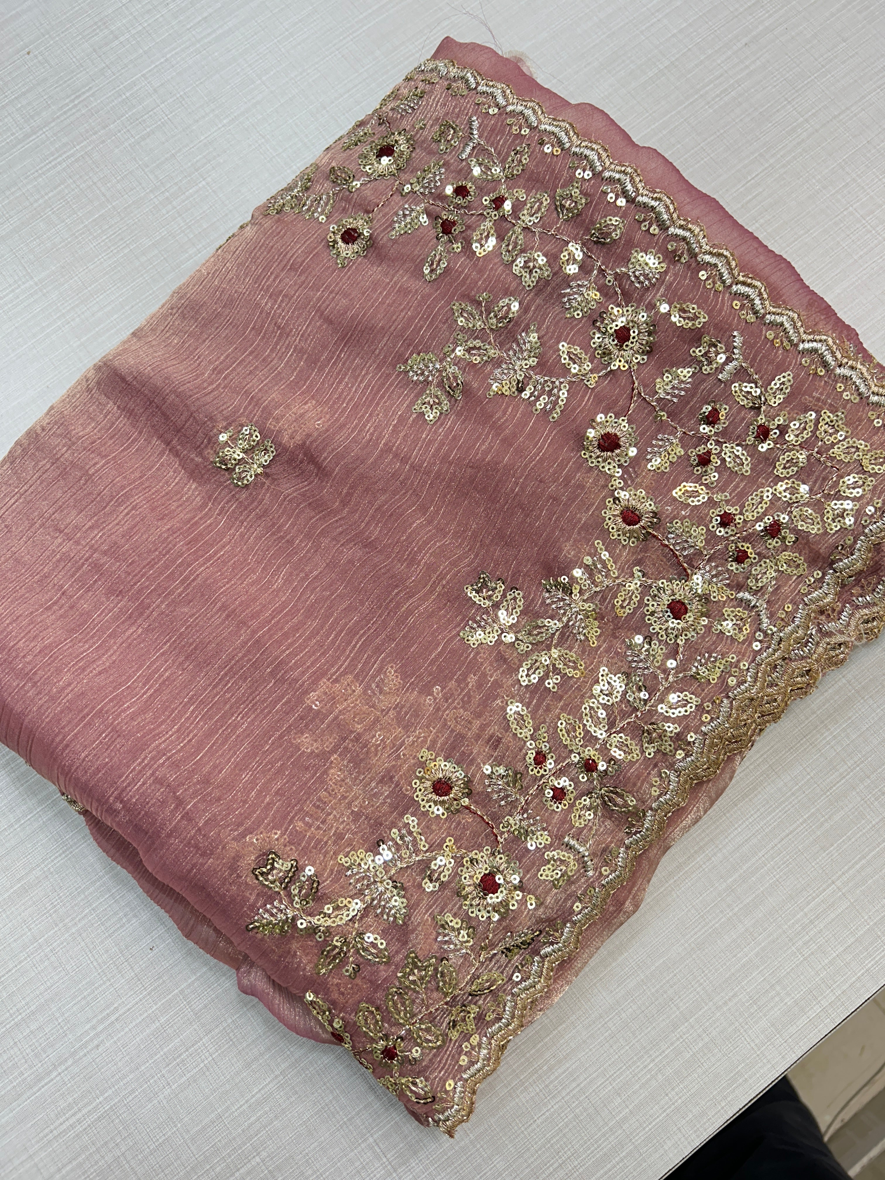 Cruch chiffon saree AP 1007