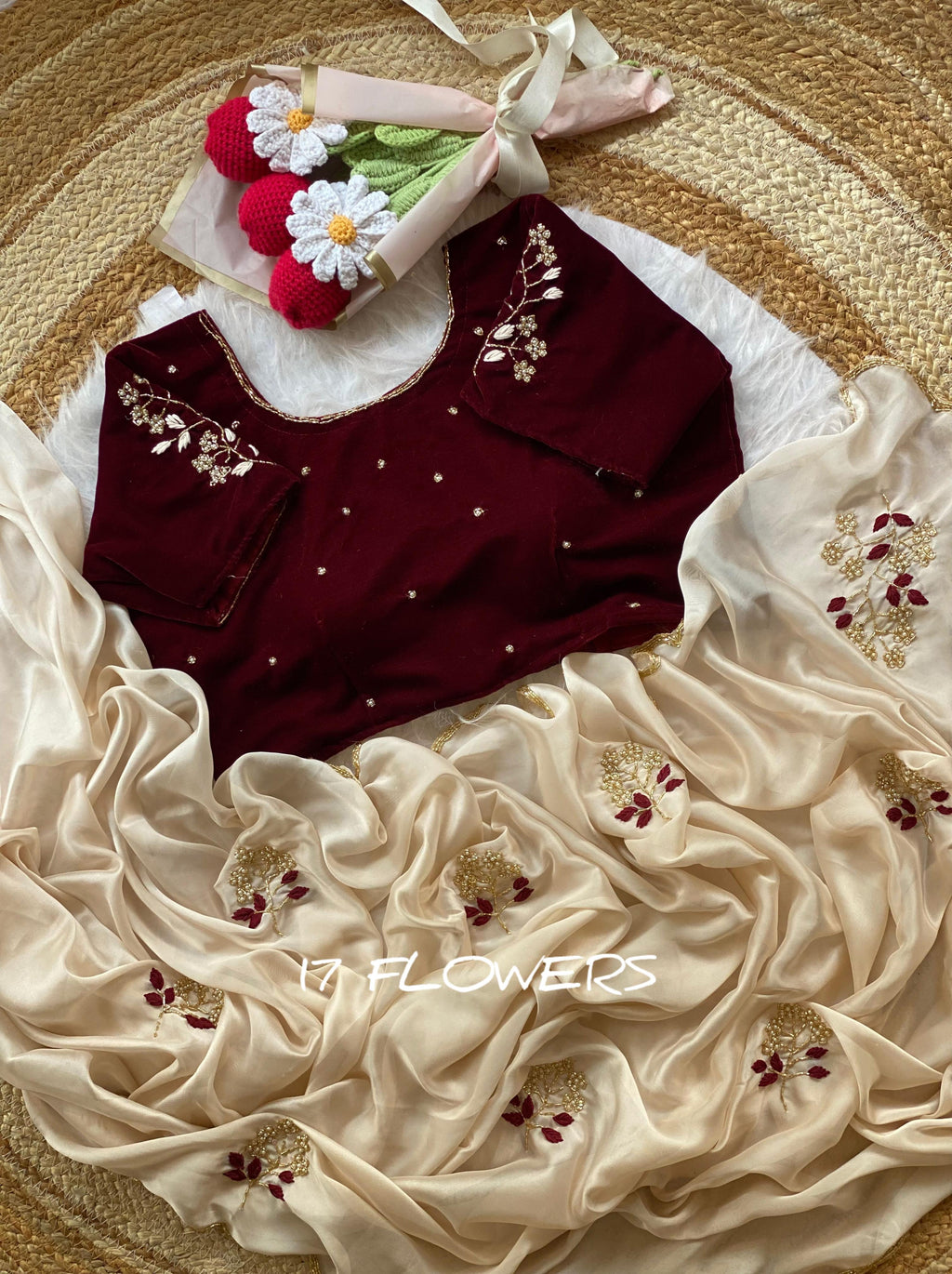 Rangoli hand work saree AP 1017