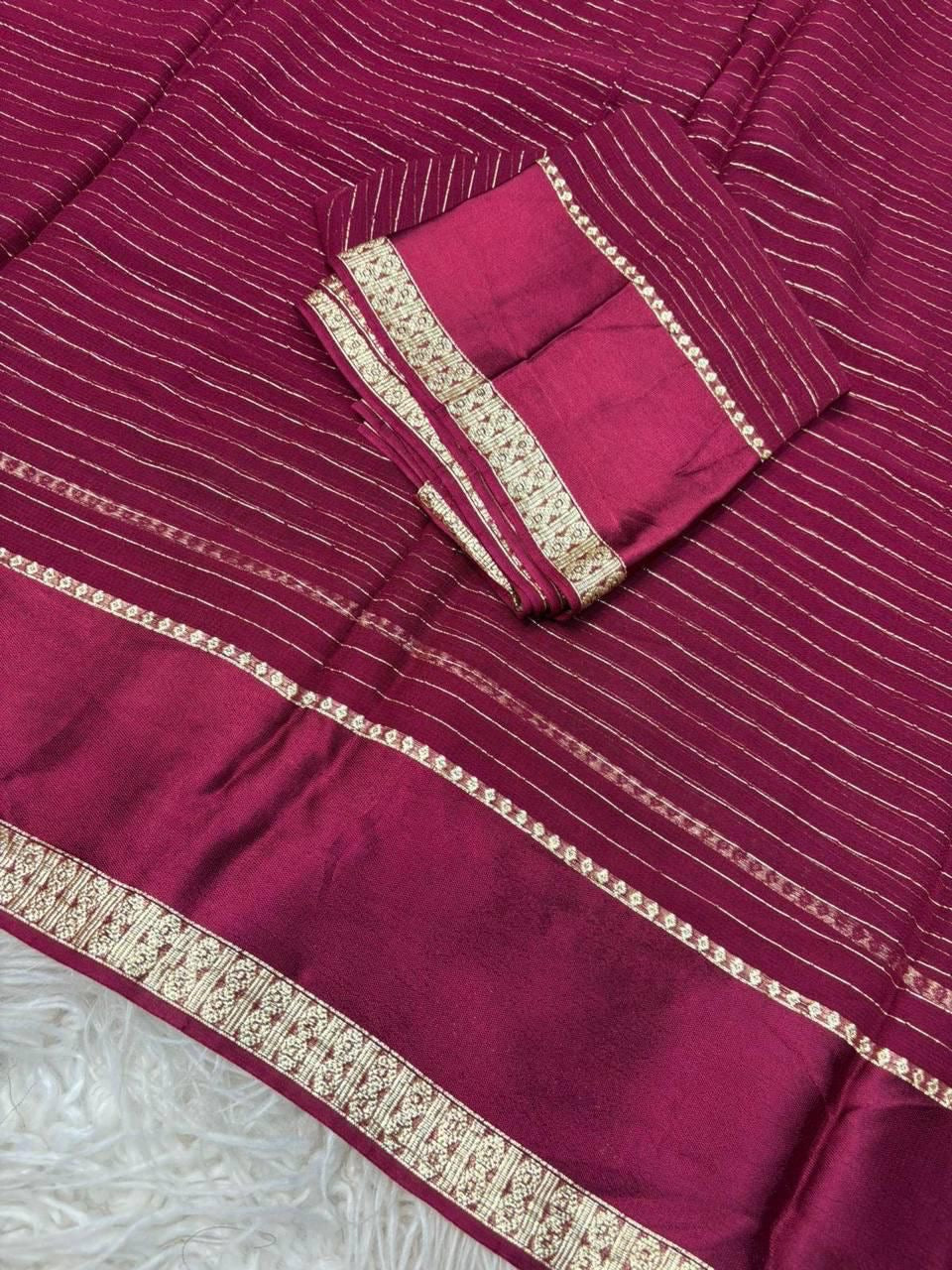 Viscos gorget saree INP 1014