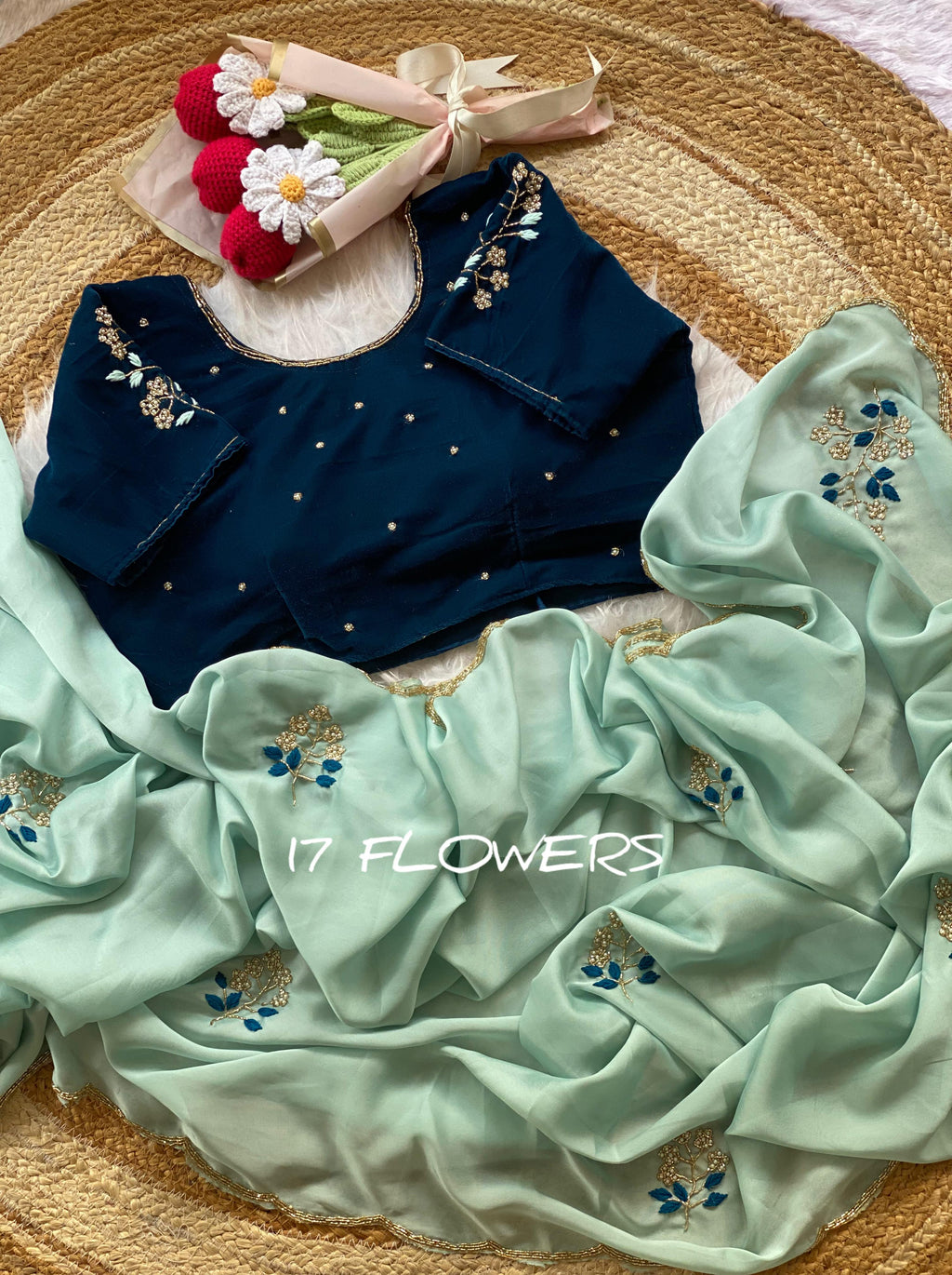 Rangoli hand work saree AP 1017