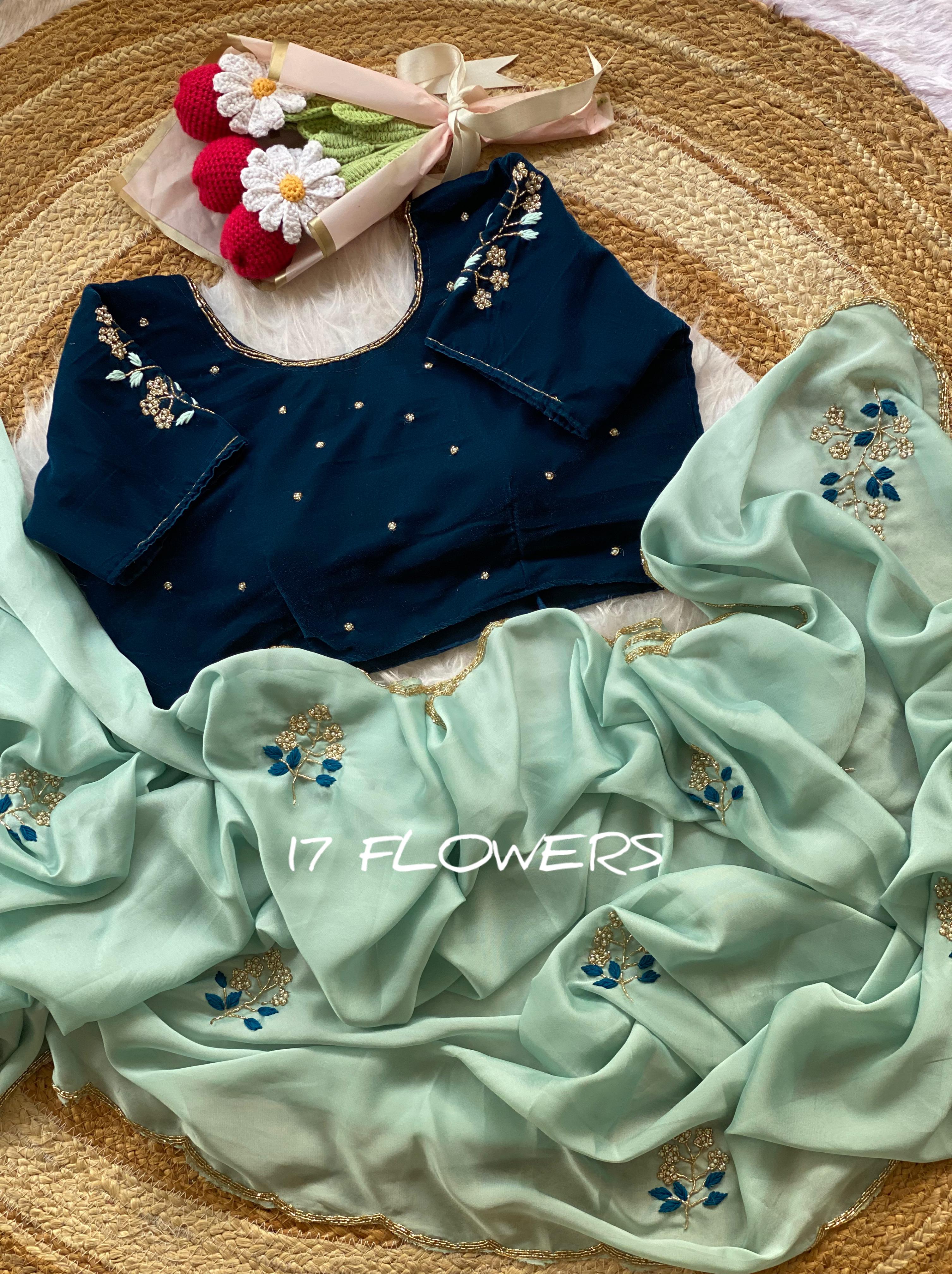 Rangoli hand work saree AP 1017