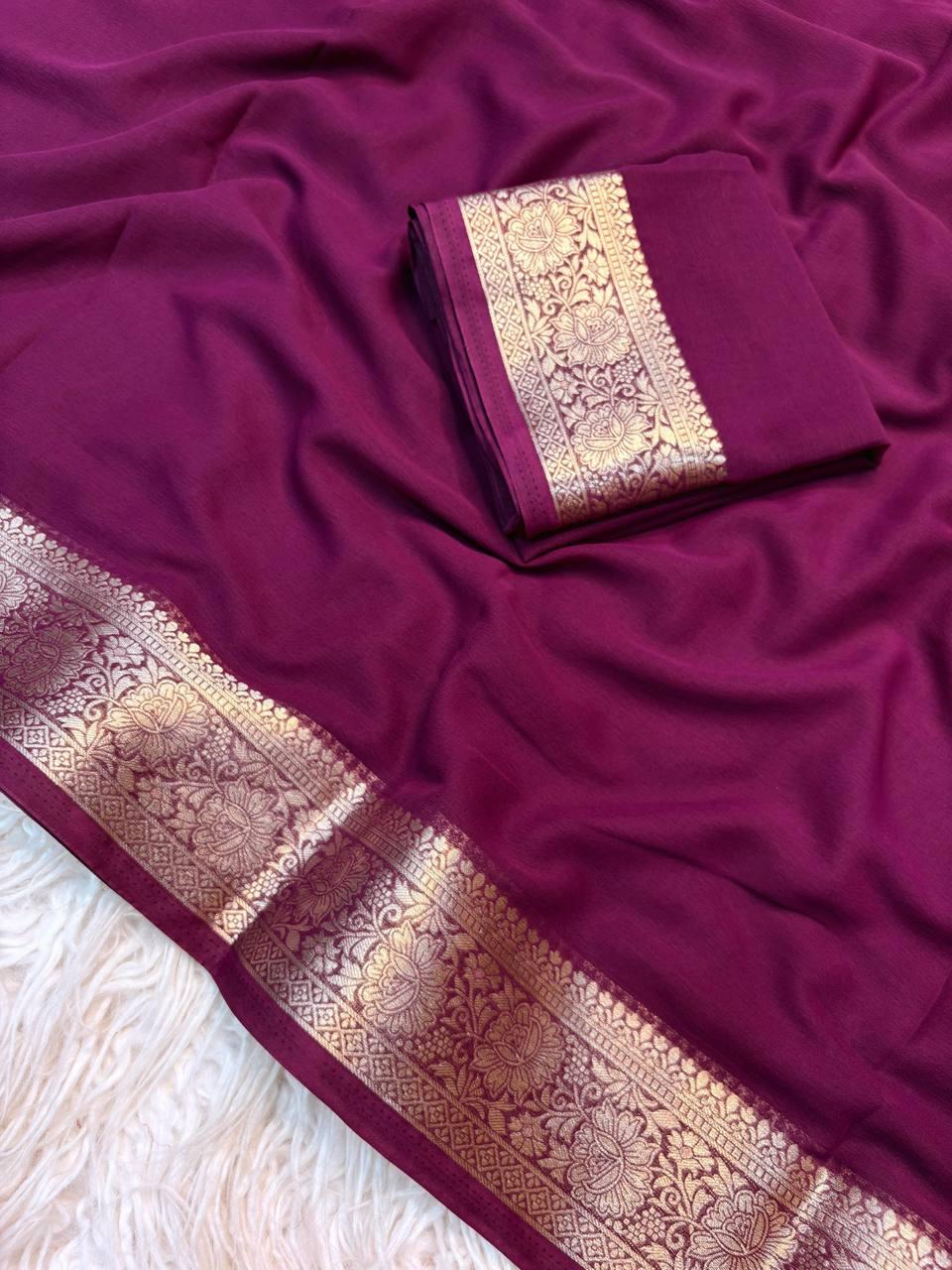 Chiffon saree 1015