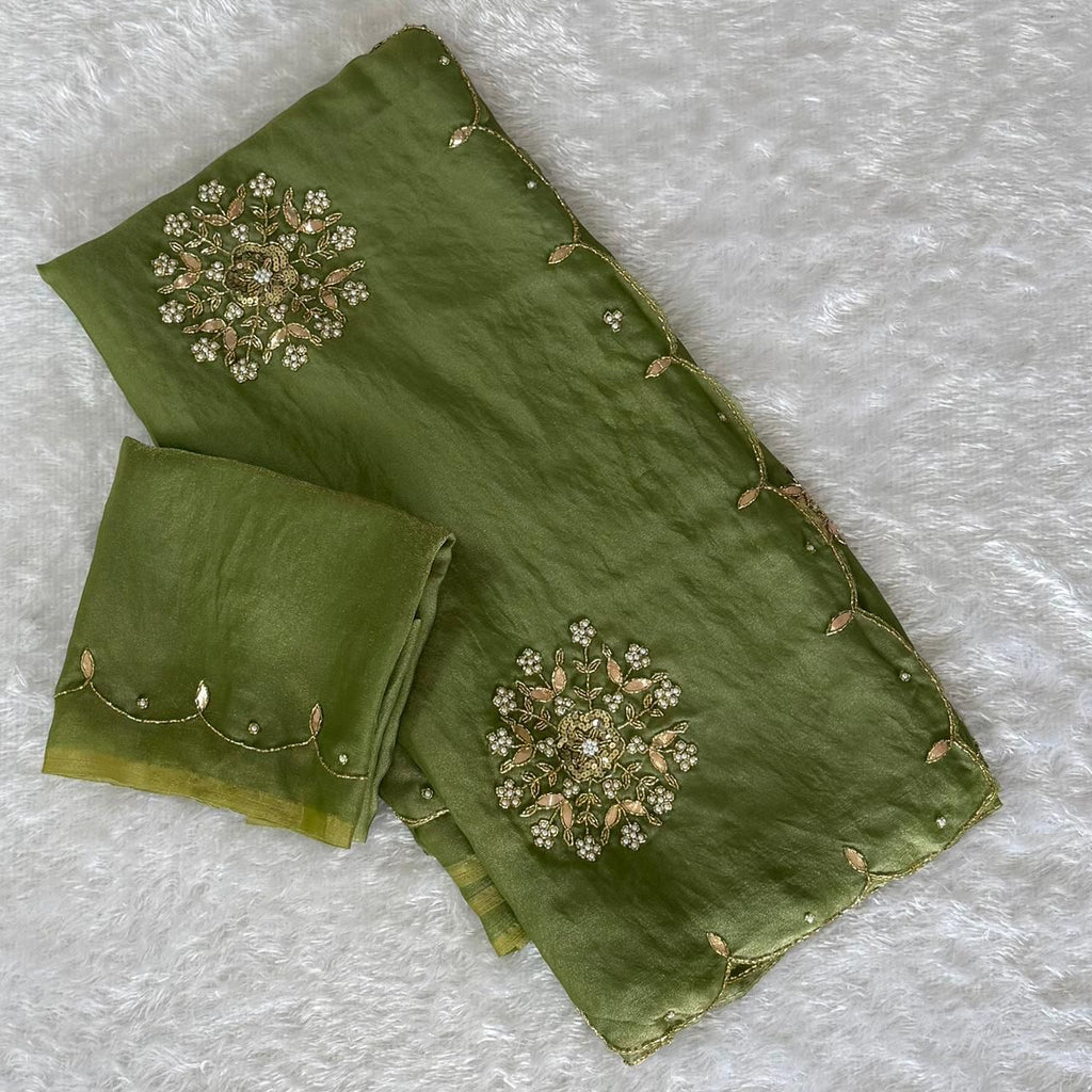 Tissue slik saree 1055