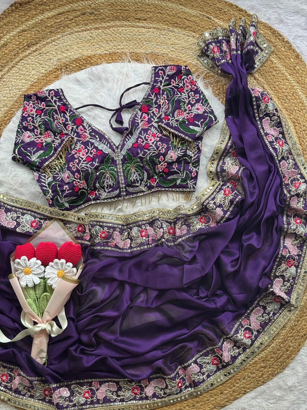 Rangoli slik saree AP 1009