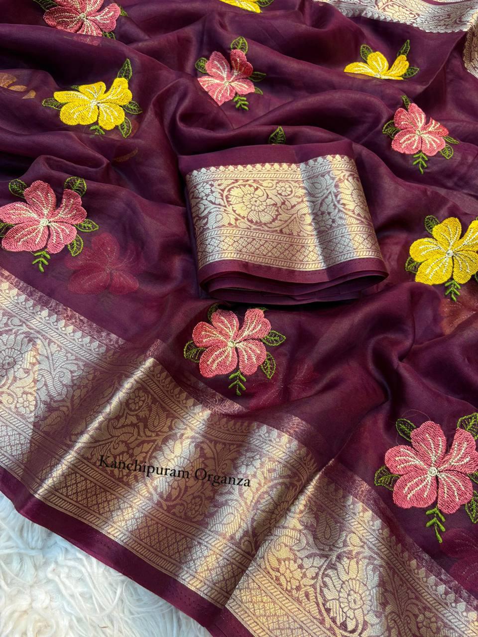 Orgeza slik saree in 1054