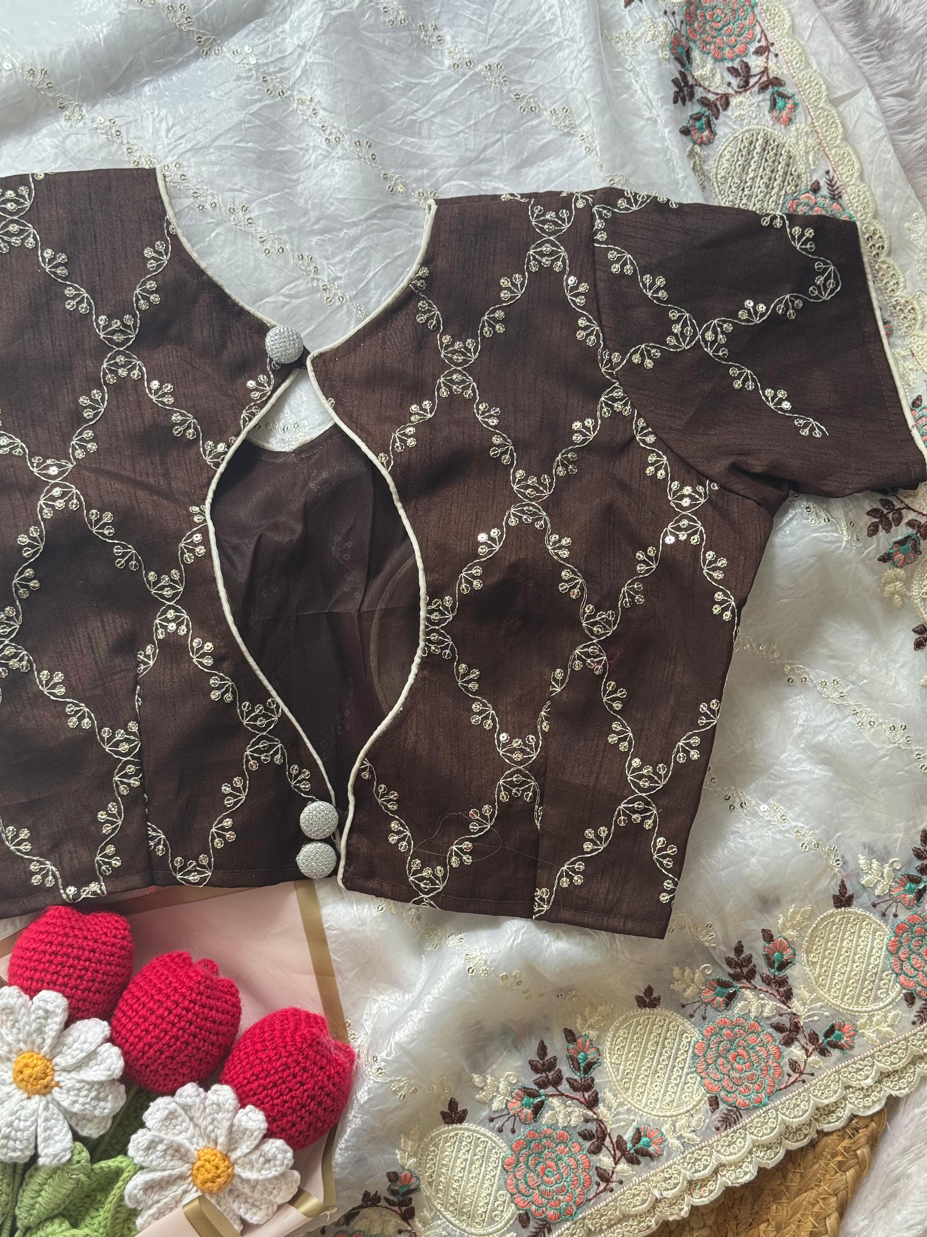 Cruch saree 1034 unstitch blouses