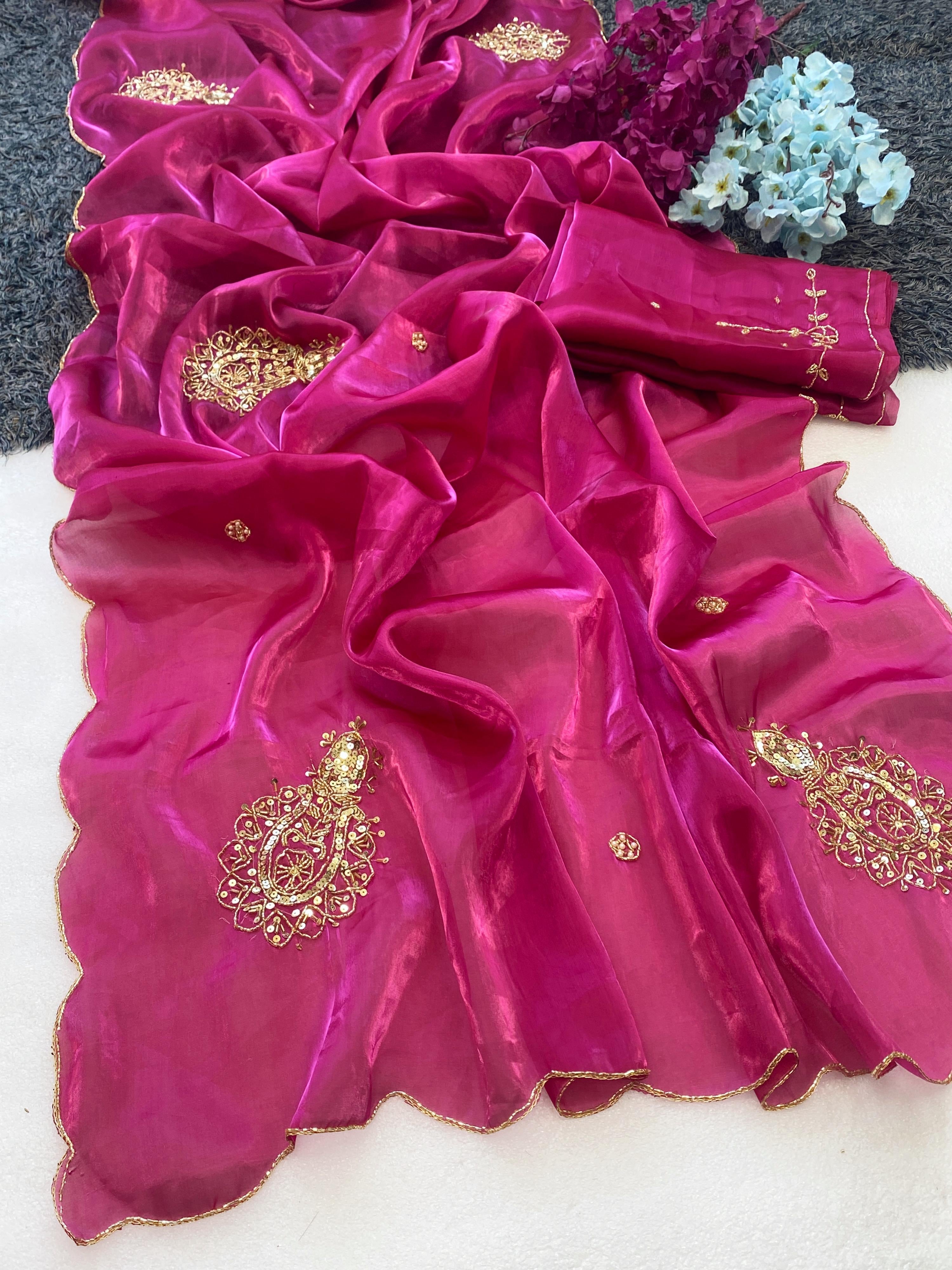 Hand work saree PRT 1013