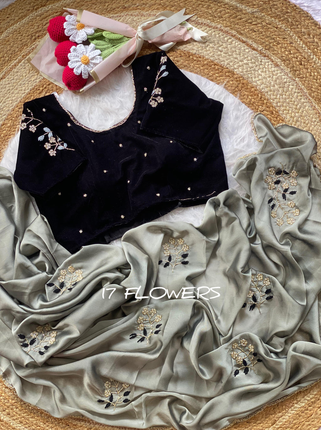 Rangoli hand work saree AP 1017