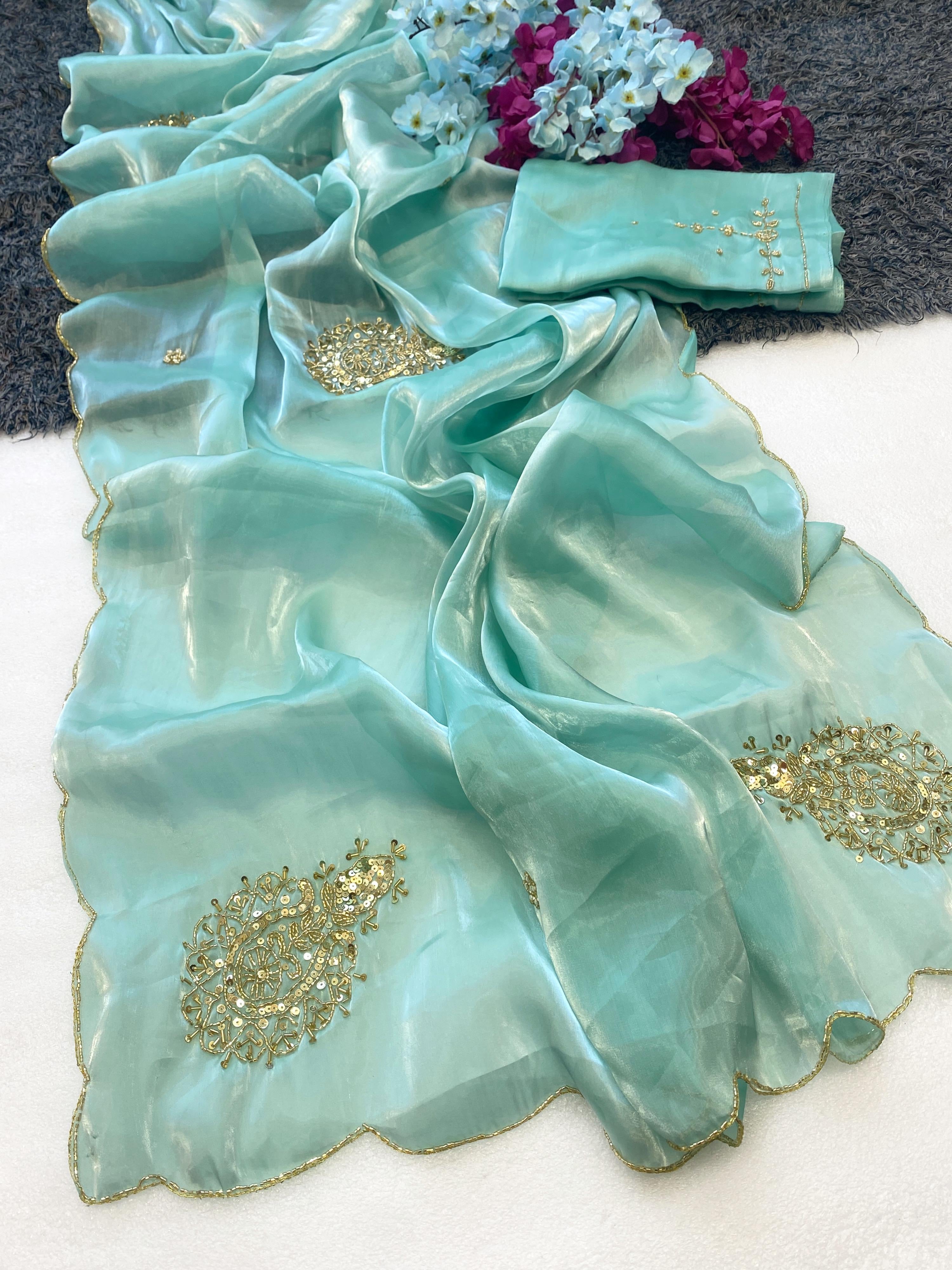 Hand work saree PRT 1013