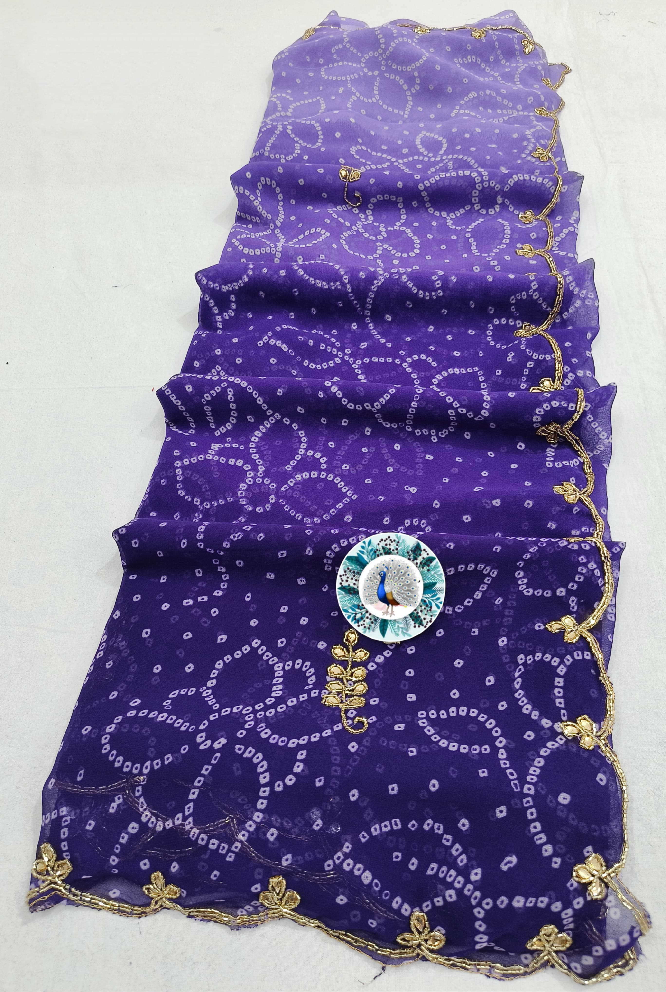 Gorget hand work saree jk 1051