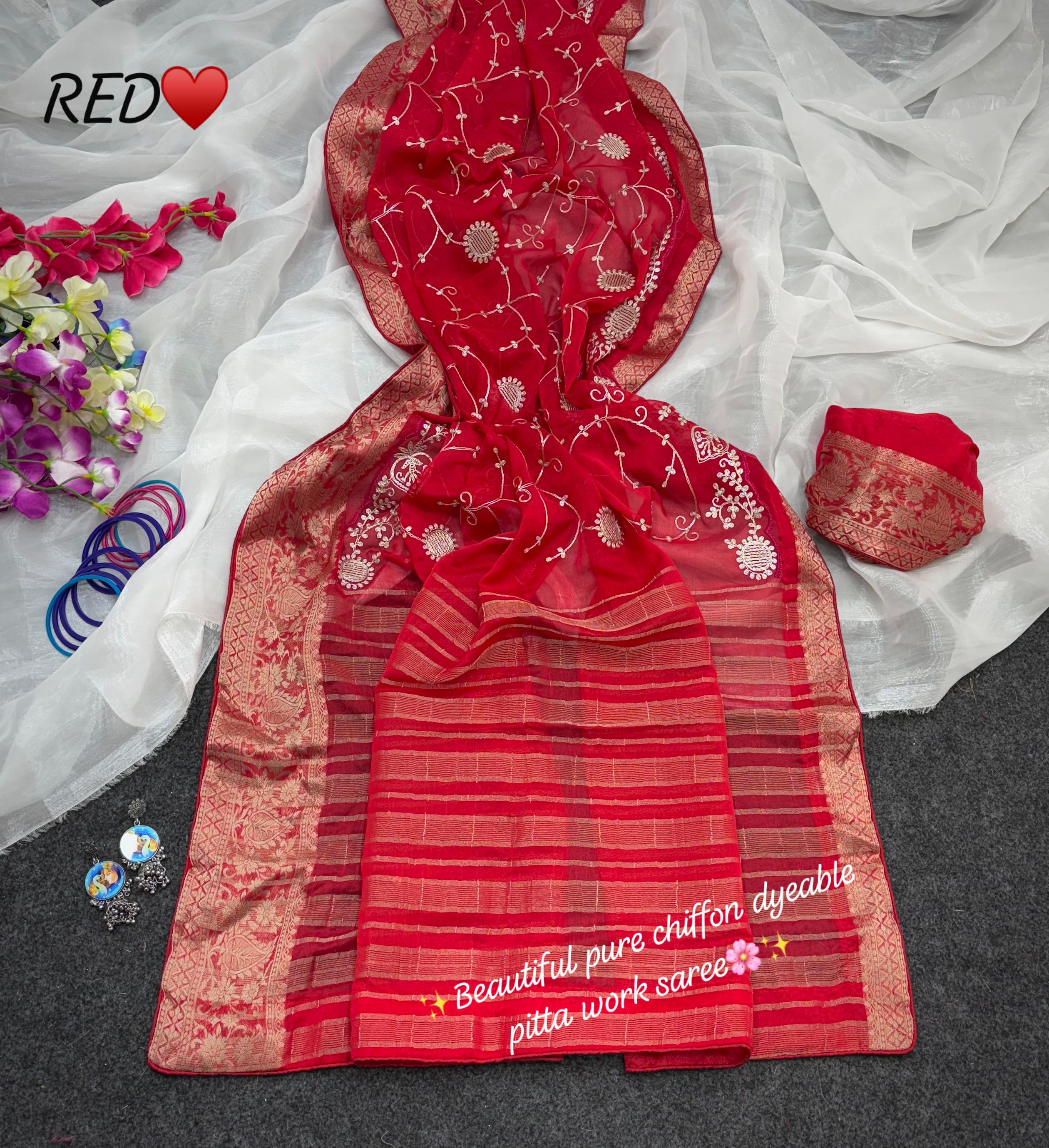 Chiffon slik saree jk 1052