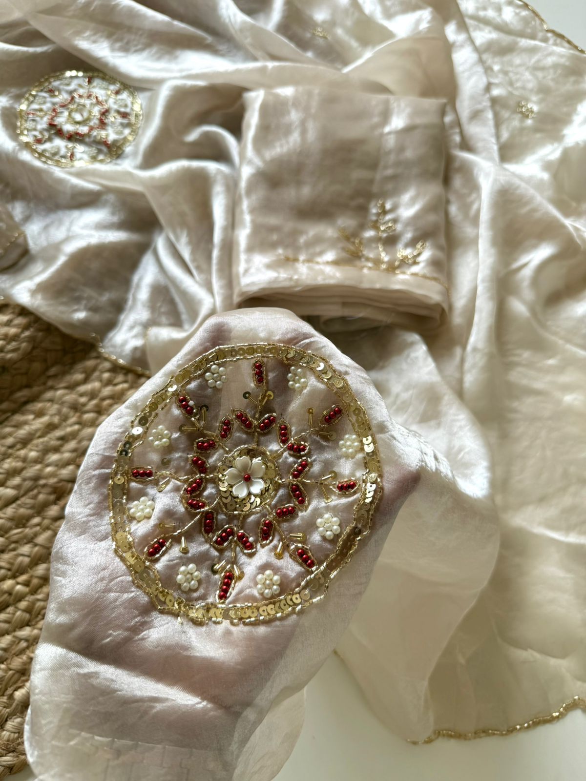 Sapec slik saree hand work 1042