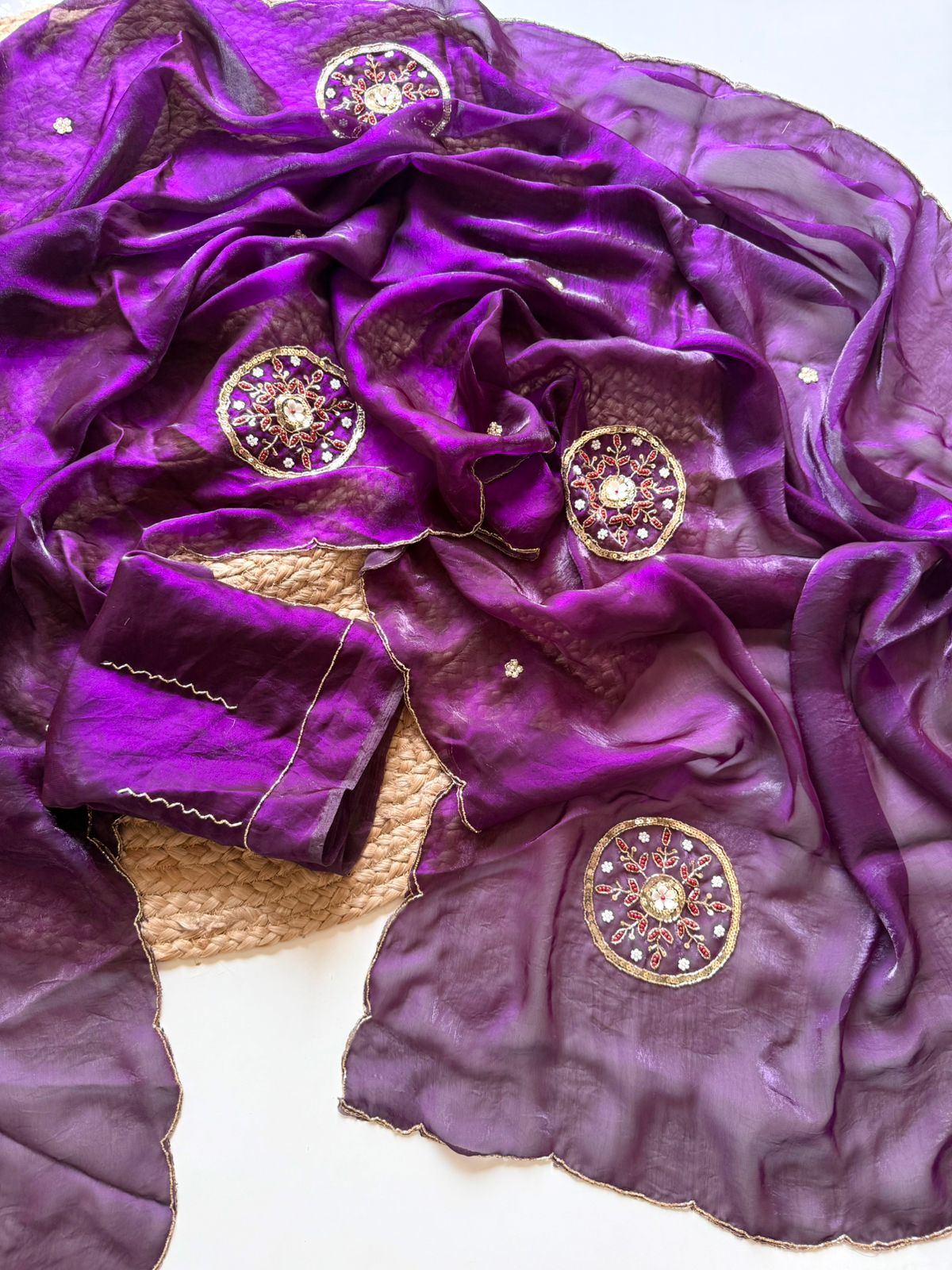 Sapec slik saree hand work 1042