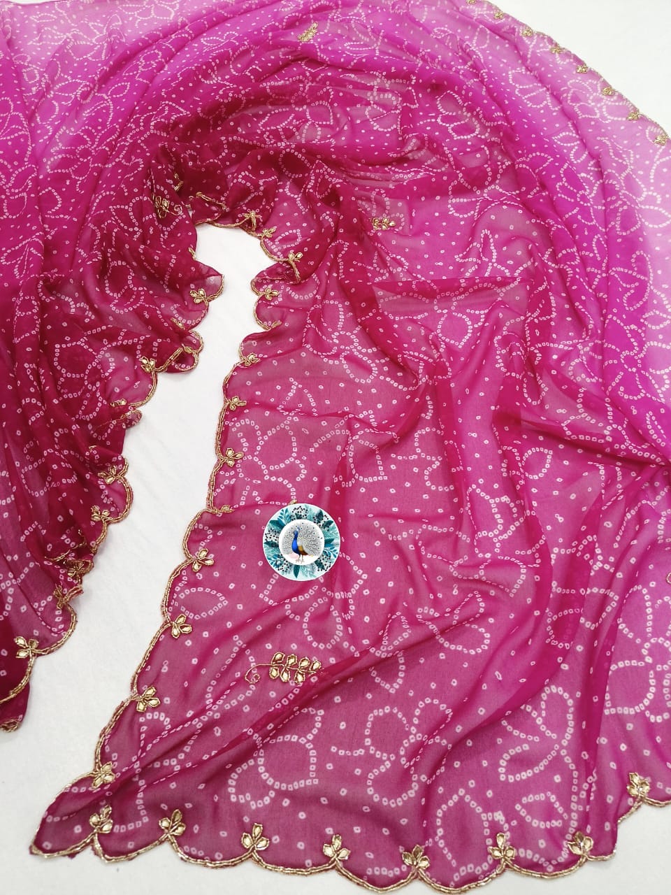 Gorget hand work saree jk 1051