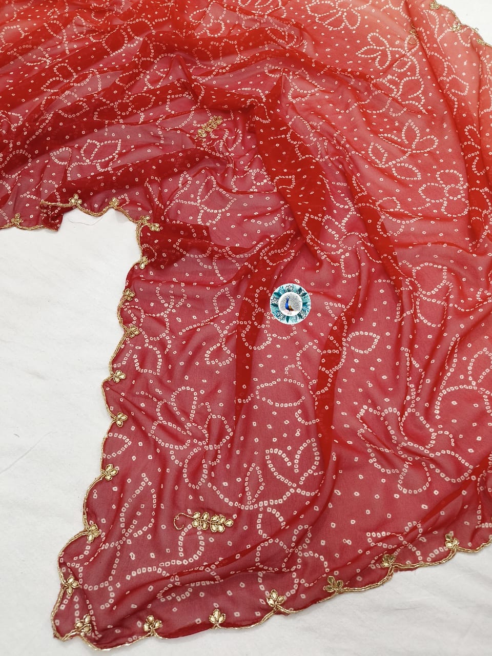 Gorget hand work saree jk 1051