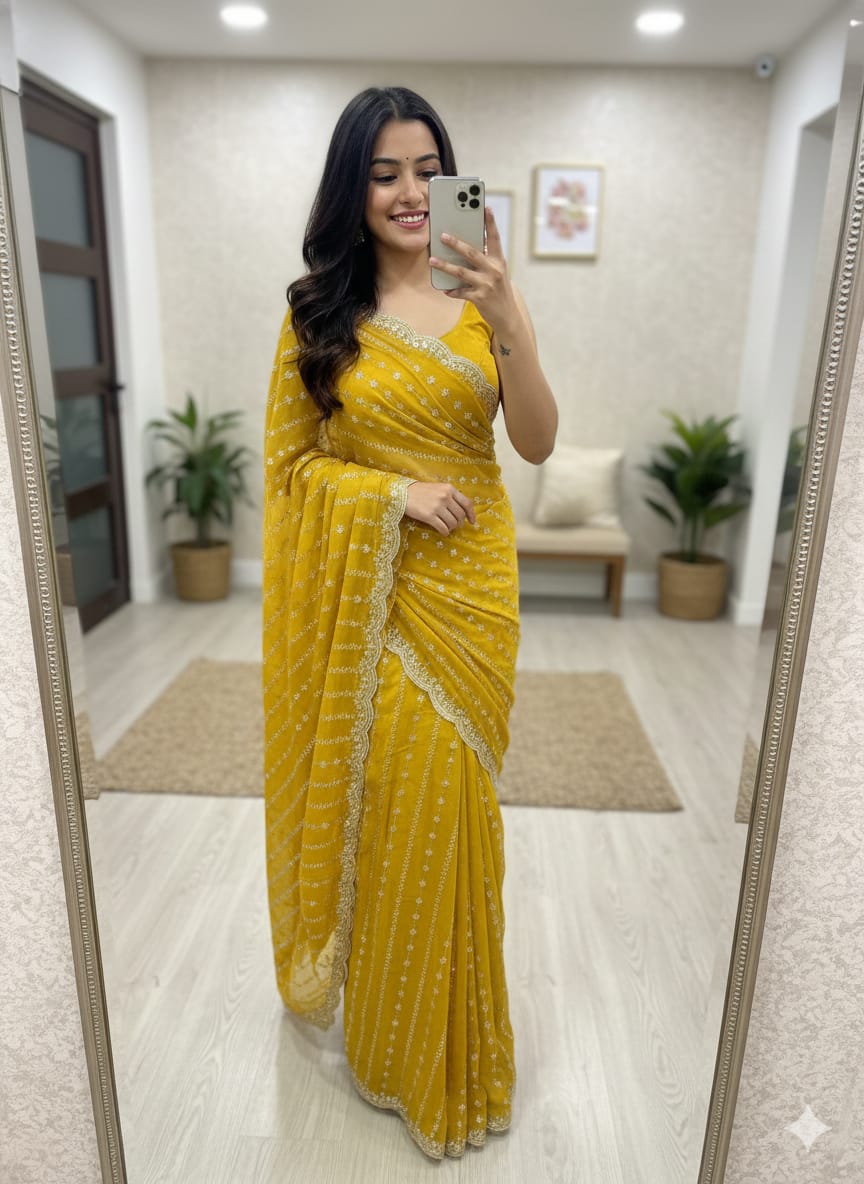 Fox Georgette saree 1060