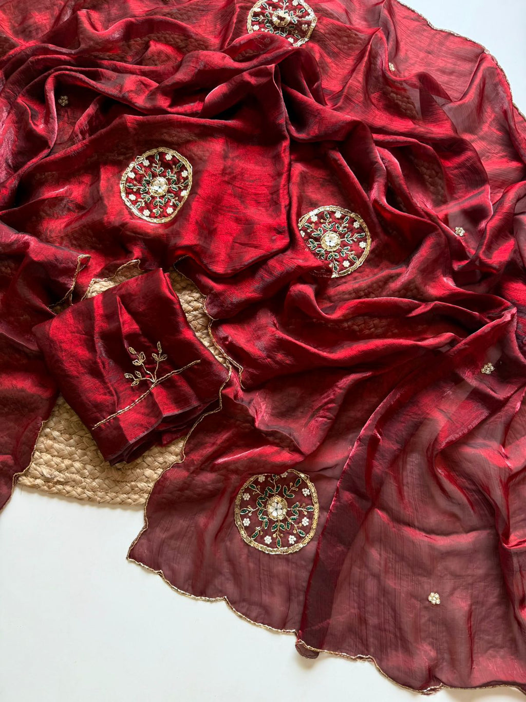 Sapec slik saree hand work 1042