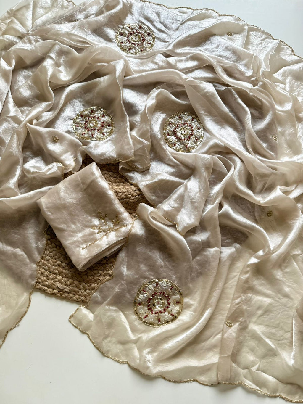 Sapec slik saree hand work 1042