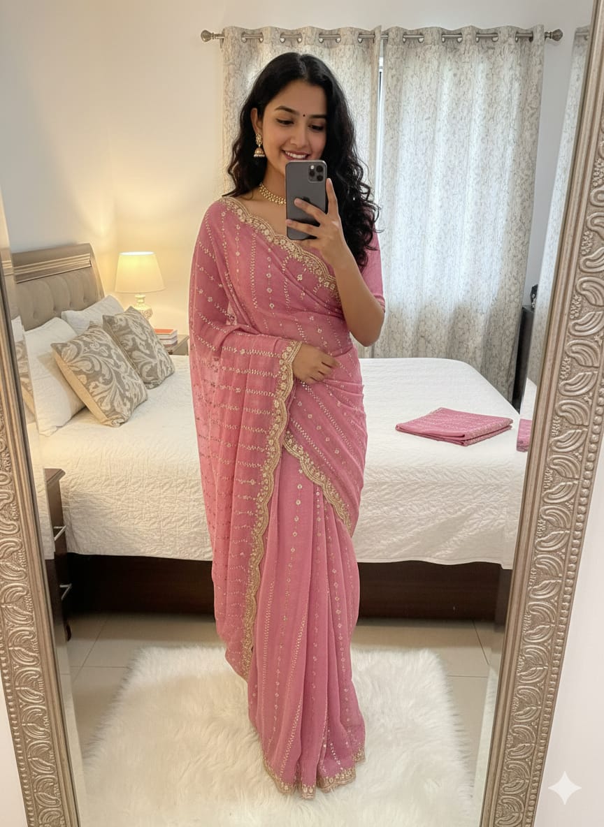 Fox Georgette saree 1060