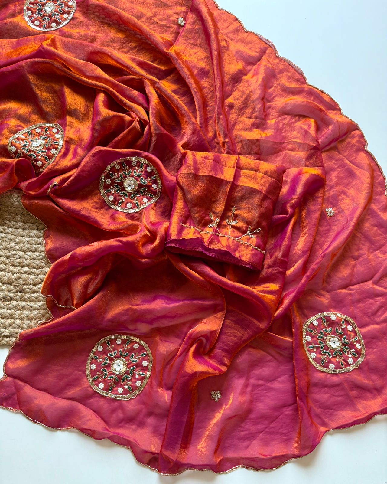 Sapec slik saree hand work 1042