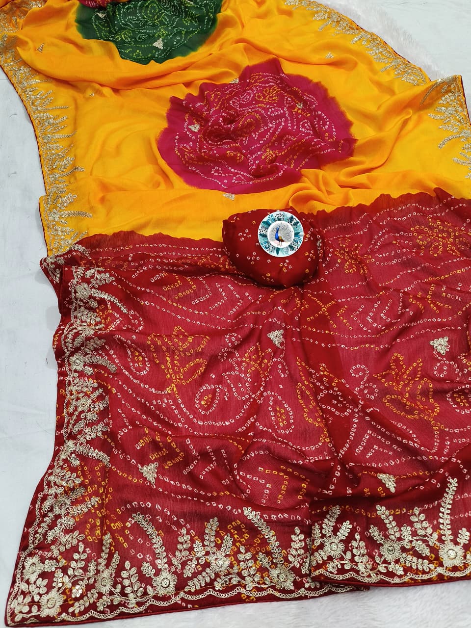 Bandhej saree jk 1066