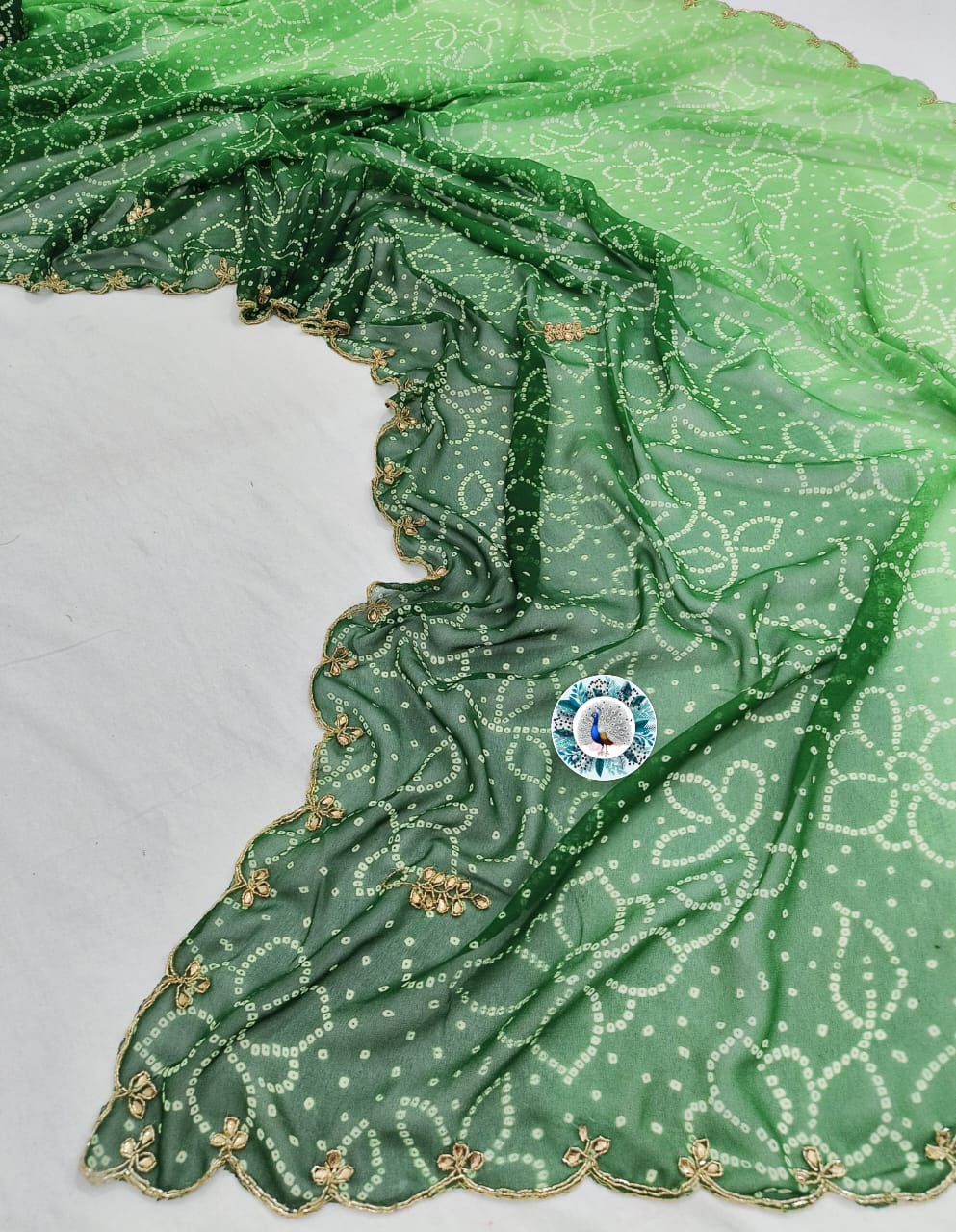 Gorget hand work saree jk 1051